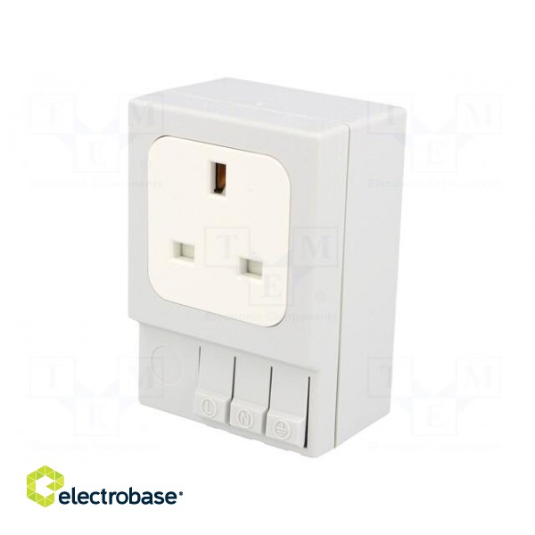 G-type socket | 250VAC | 13A | IP20 | DIN | 92x62x48mm image 1