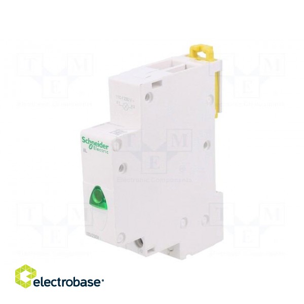 LED indicator | 110÷230VAC | for DIN rail mounting | Colour: green фото 1