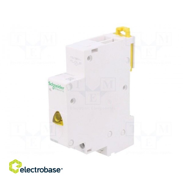 LED indicator | 110÷230VAC | for DIN rail mounting | Colour: yellow image 1