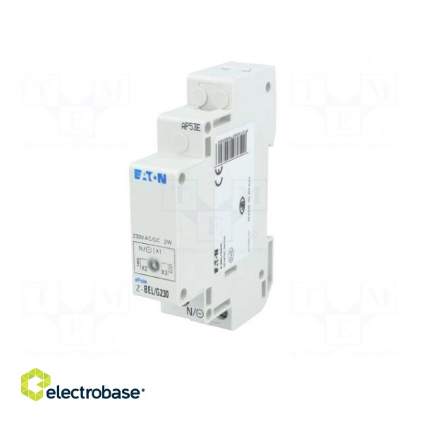 LED indicator | 230VAC | 230VDC | for DIN rail mounting image 2