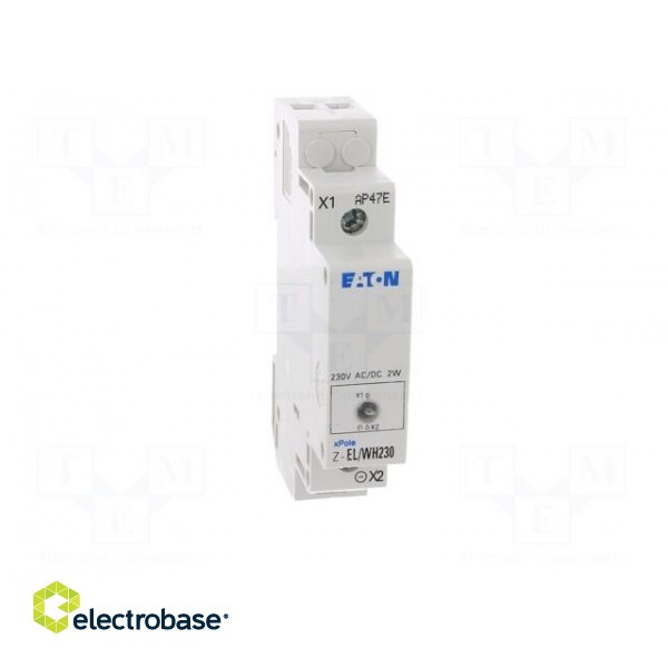 LED indicator | 230VAC | 230VDC | DIN | Colour: white фото 9