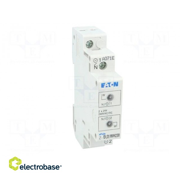 LED indicator | 230VAC | 230VDC | DIN | Colour: white/white фото 9