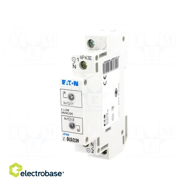 LED indicator | 24VAC | 24VDC | DIN | Colour: red/green фото 1