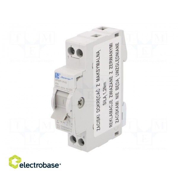 Module: mains-generator switch | Poles: 1 | 240/415VAC | 40A | IP20 paveikslėlis 1