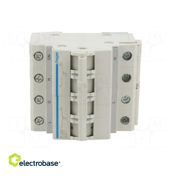 Module: mains-generator switch | Poles: 1+N | 400VAC | 63A | IP20 фото 9