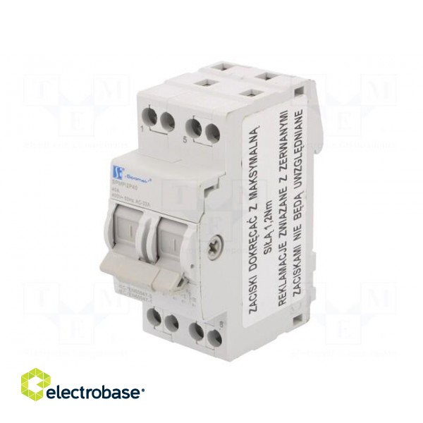 Module: mains-generator switch | Poles: 2 | 240/415VAC | 40A | IP20 image 1