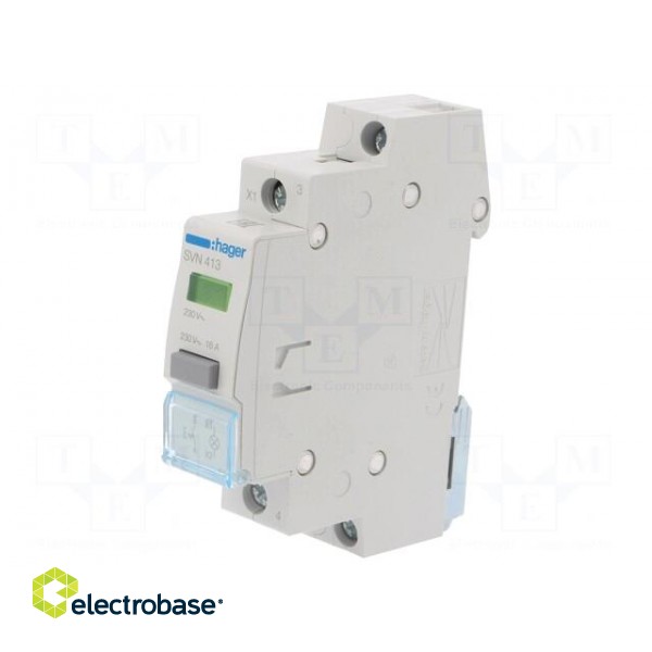 Module: pushbutton switch | 230VAC | 16A | for DIN rail mounting image 1