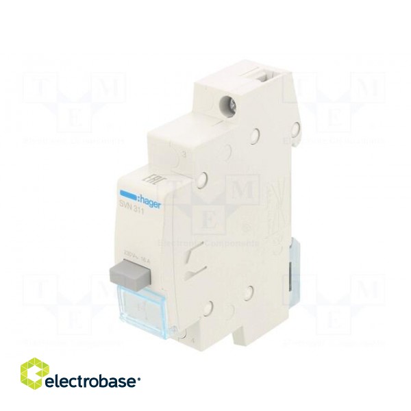 Module: pushbutton switch | 230VAC | 16A | for DIN rail mounting image 1