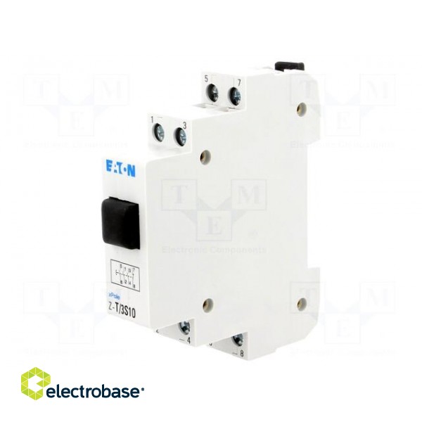 Module: pushbutton switch | 230VAC | 16A | IP40 | DIN | 17.5x80x60mm фото 1