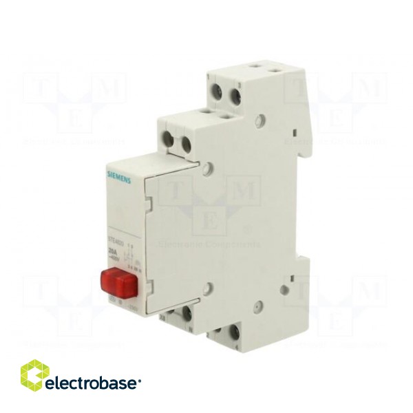 Module: pushbutton switch | 230VAC | 20A | for DIN rail mounting