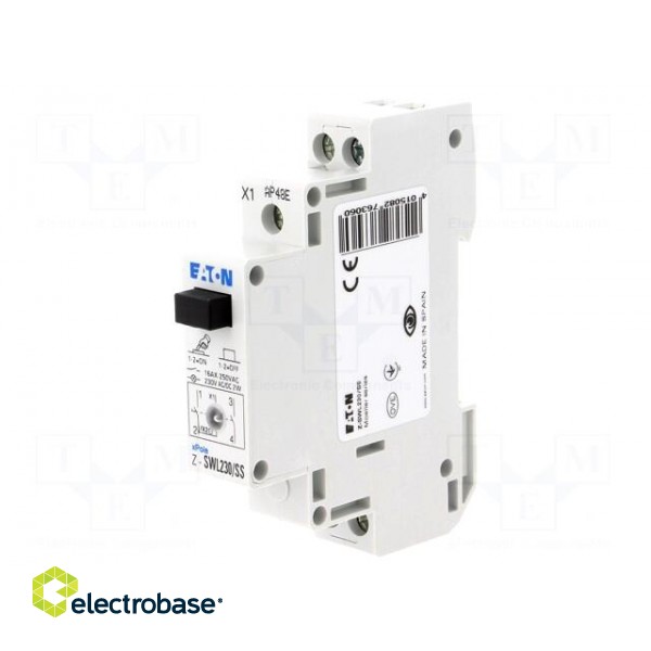 Module: pushbutton switch | 250VAC | 16A | IP40 | DIN | 17.5x90x60mm image 1