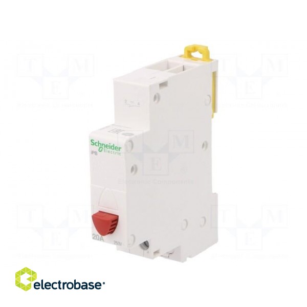 Module: pushbutton switch | 250VAC | 20A | for DIN rail mounting image 1