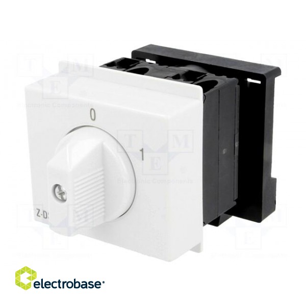 Module: rotary switch | 250VAC | 20A | IP20 | DIN | 52x65x60mm | bistable image 1