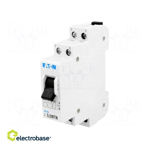 Module: toggle switch | 230VAC | 16A | IP40 | for DIN rail mounting image 1