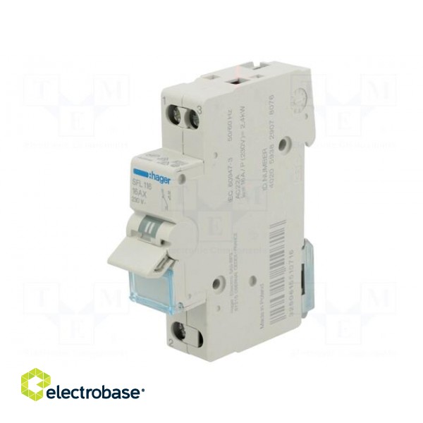 Module: toggle switch | Poles: 1 | 230VAC | 16A | IP20 | Stabl.pos: 2