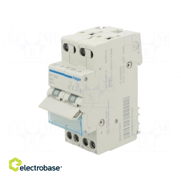 Module: toggle switch | Poles: 2 | 230VAC | 32A | IP20 | Stabl.pos: 3 image 1
