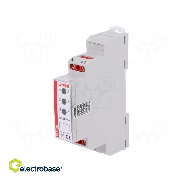 Module: voltage indicator | 230÷400VAC | IP20 | DIN | Colour: green image 1