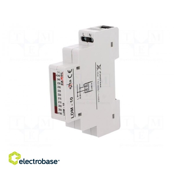 Module: voltage indicator | 230VAC | IP20 | DIN | 90x17.5x66mm image 2