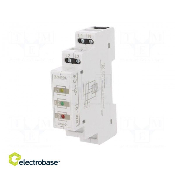 Module: voltage indicator | 3x400VAC | IP20 | DIN | 90x17.5x66mm image 2