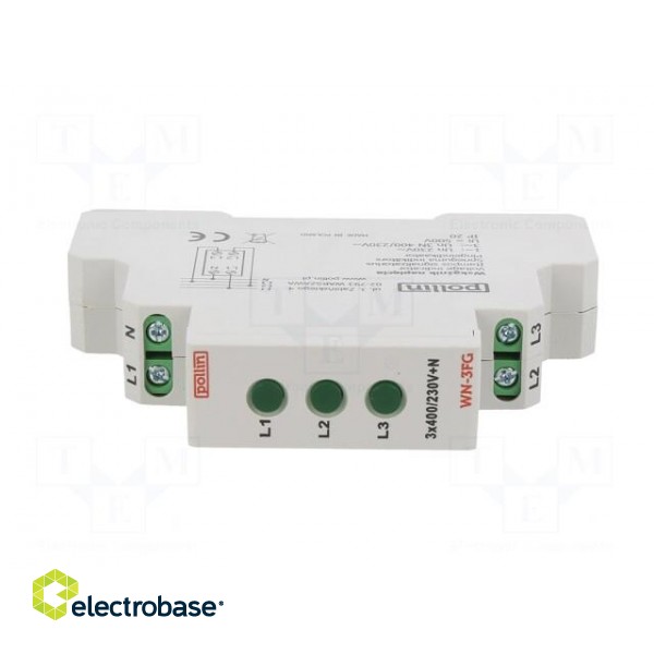 Module: voltage indicator | 3x400VAC | IP20 | DIN | Colour: green paveikslėlis 9