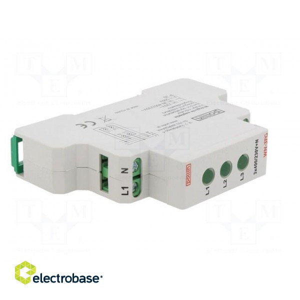 Module: voltage indicator | 3x400VAC | IP20 | DIN | Colour: green paveikslėlis 1