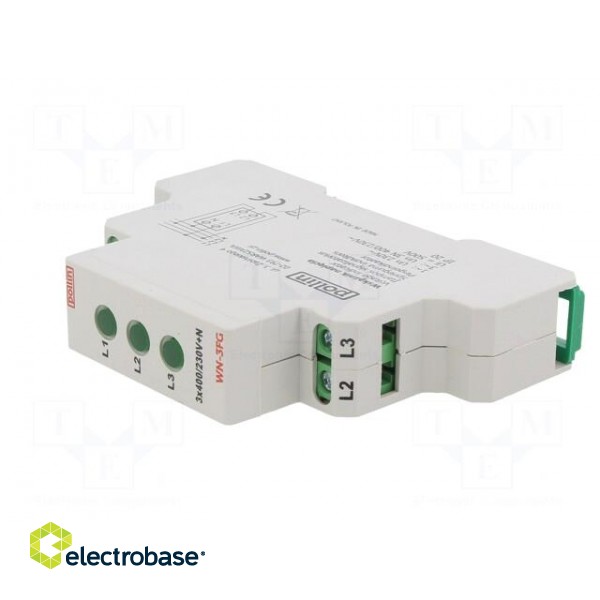 Module: voltage indicator | 3x400VAC | IP20 | DIN | Colour: green paveikslėlis 2