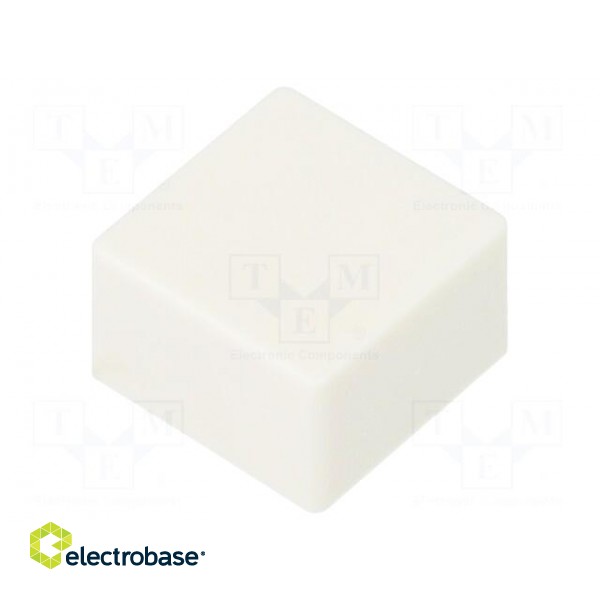 Button | push-in | none | 5.5mm | -25÷70°C | square | white paveikslėlis 1
