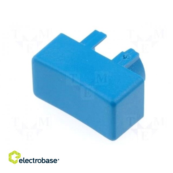 Button | rectangular | blue | 12.5x6.5mm | plastic