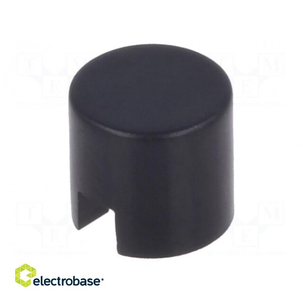 Button | push-in | 5.5mm | -25÷70°C | round | black | Ø6mm