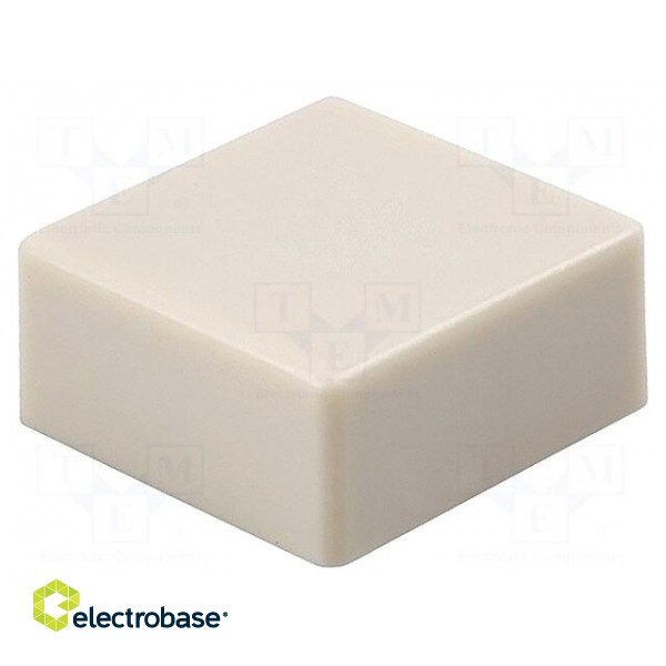 Button | push-in | 5.5mm | -25÷70°C | square | ivory | 12x12mm