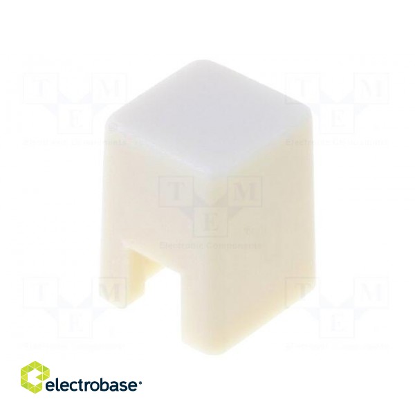 Button | square | ivory | 4x4mm | Application: B3F-1,B3F-3,B3FS