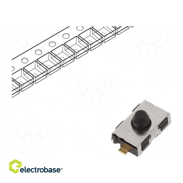 Microswitch TACT | SPST-NC | Pos: 2 | 0.01A/32VDC | SMT | none | 2N | 3.2mm