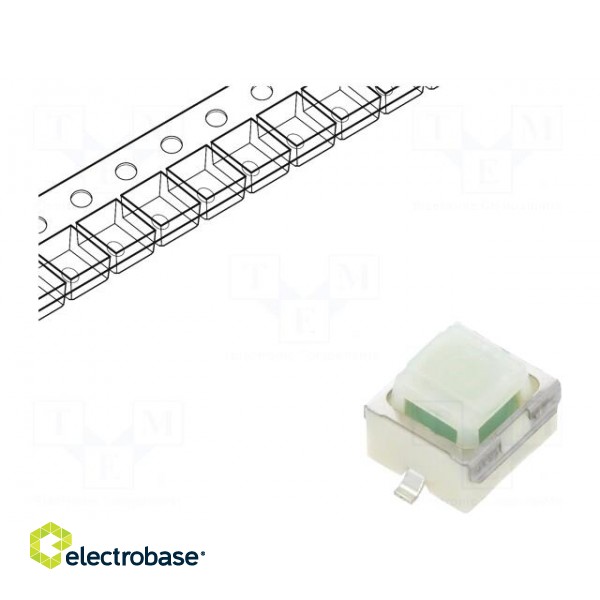 Microswitch TACT | SPST-NO | Pos: 2 | 0.005A/12VDC | SMT | 2.45N | 5mm