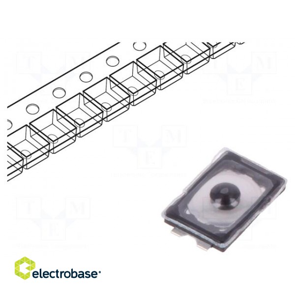 Microswitch TACT | SPST-NO | Pos: 2 | 0.02A/15VDC | SMT | none | 1.6N