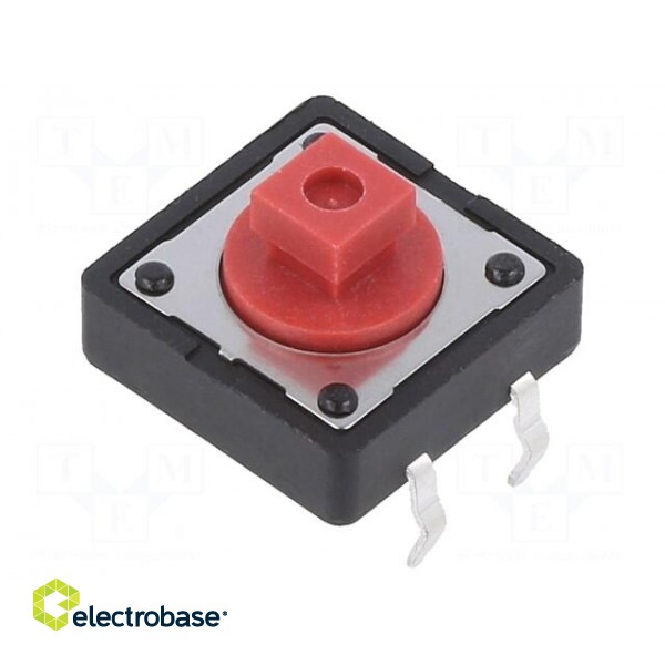 Microswitch TACT | SPST-NO | Pos: 2 | 0.05A/12VDC | PCB,THT | none | 2.6N image 1