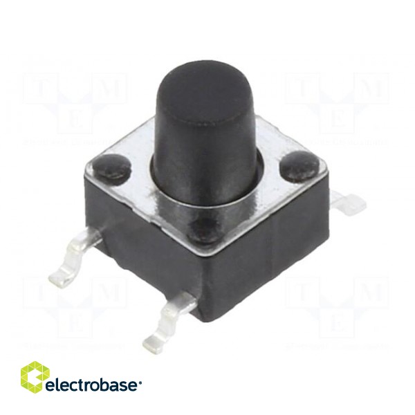 Microswitch TACT | SPST-NO | Pos: 2 | 0.05A/12VDC | SMT | 1.6N | 6x6mm