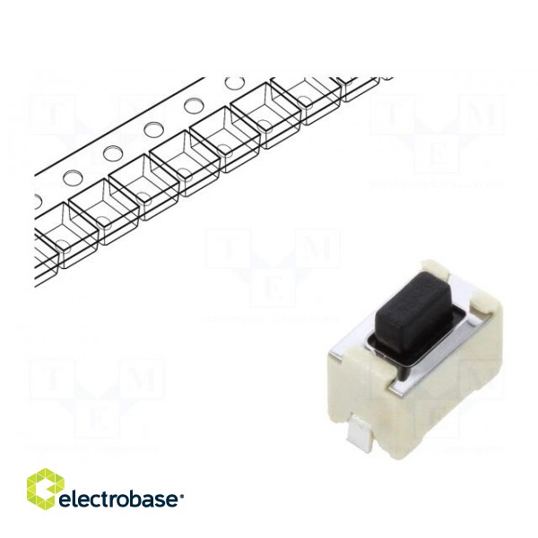 Microswitch TACT | SPST-NO | Pos: 2 | 0.05A/12VDC | SMT | 980mN | 5mm