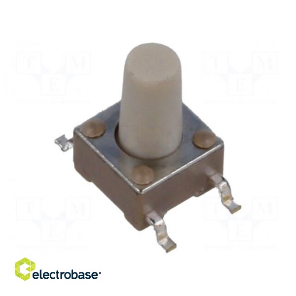 Microswitch TACT | SPST-NO | Pos: 2 | 0.05A/12VDC | SMT | none | 2.55N