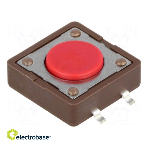 Microswitch TACT | SPST-NO | Pos: 2 | 0.05A/12VDC | SMT | none | 2.6N image 1