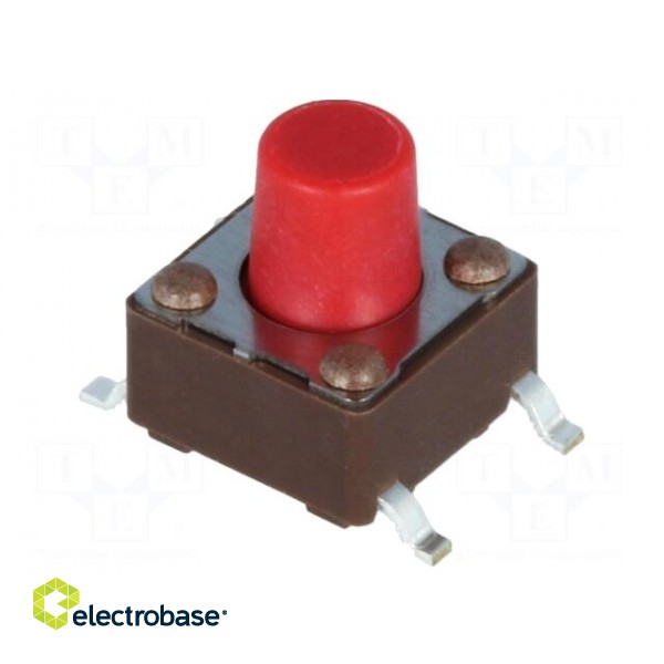 Microswitch TACT | SPST-NO | Pos: 2 | 0.05A/12VDC | SMT | none | 2.6N image 1