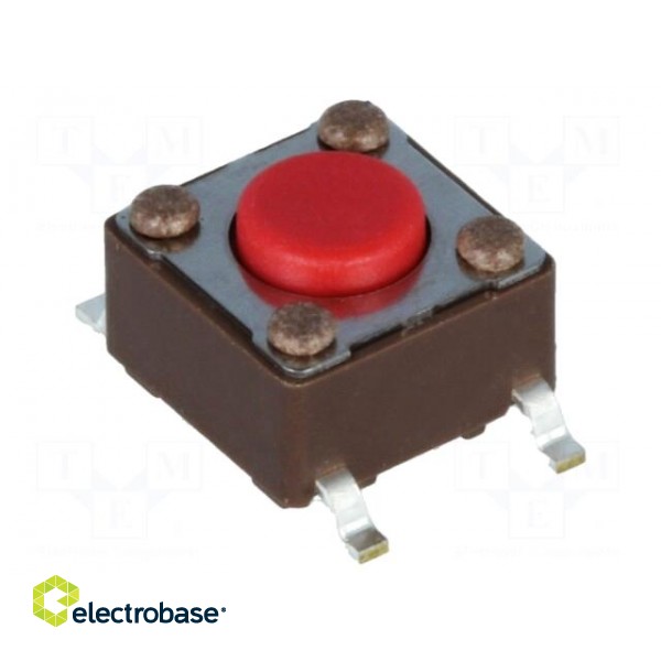 Microswitch TACT | SPST-NO | Pos: 2 | 0.05A/12VDC | SMT | none | 2.6N paveikslėlis 1