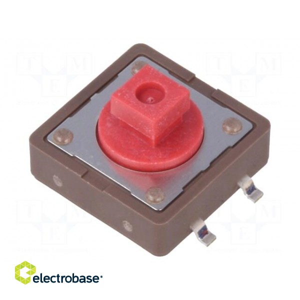 Microswitch TACT | SPST-NO | Pos: 2 | 0.05A/12VDC | SMT | none | 2.6N