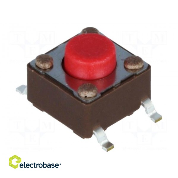 Microswitch TACT | SPST-NO | Pos: 2 | 0.05A/12VDC | SMT | none | 2.6N фото 1