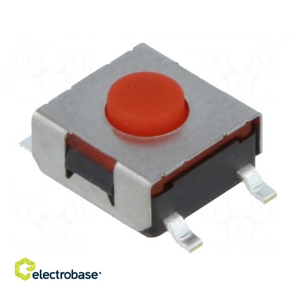 Microswitch TACT | SPST-NO | Pos: 2 | 0.05A/12VDC | SMT | none | 3.8mm image 1