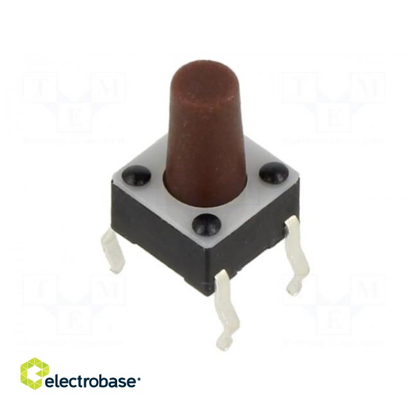 Microswitch TACT | SPST-NO | Pos: 2 | 0.05A/12VDC | THT | 0.98N | 6x6x4mm