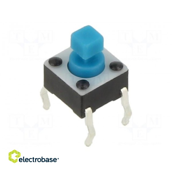 Microswitch TACT | SPST-NO | Pos: 2 | 0.05A/12VDC | THT | 1.57N | 6x6x4mm