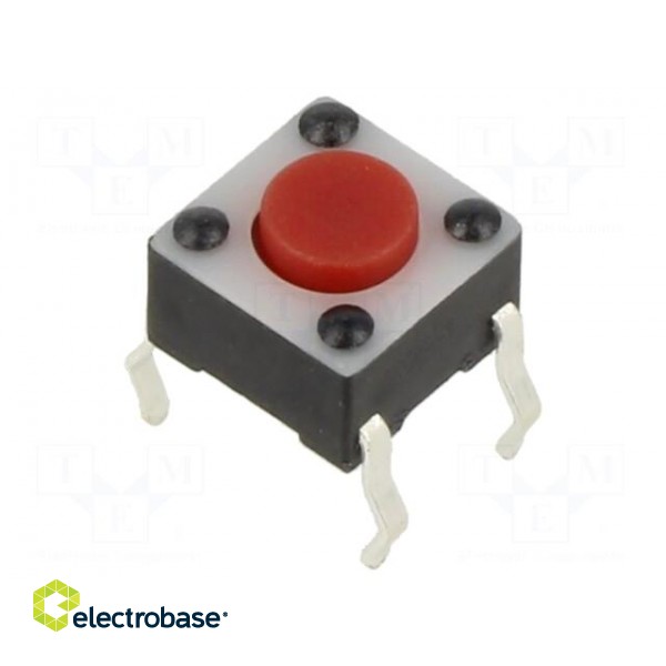 Microswitch TACT | SPST-NO | Pos: 2 | 0.05A/12VDC | THT | 2.45N | 6x6x4mm