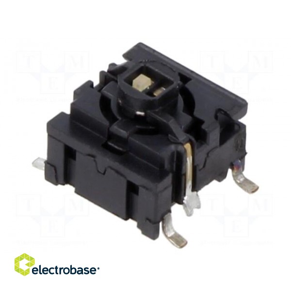 Microswitch TACT | SPST-NO | Pos: 2 | 0.05A/24VDC | SMT | LED | red | 3.5N
