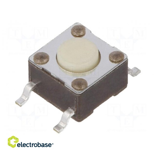 Microswitch TACT | SPST-NO | Pos: 2 | 0.05A/24VDC | SMT | none | 2.55N