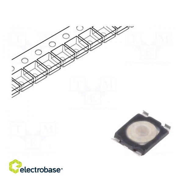 Microswitch TACT | SPST-NO | Pos: 2 | 0.05A/32VDC | SMT | none | 1.6N